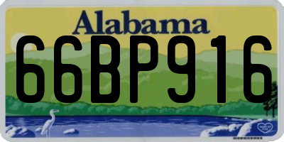AL license plate 66BP916