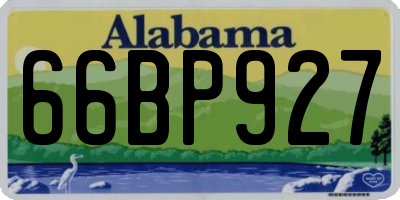 AL license plate 66BP927