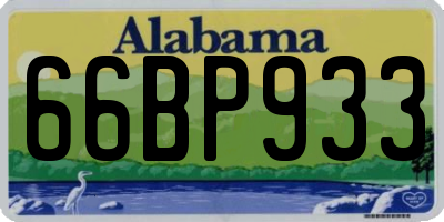 AL license plate 66BP933