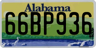 AL license plate 66BP936
