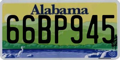 AL license plate 66BP945