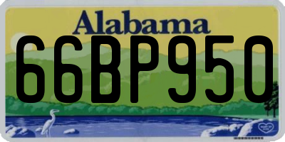 AL license plate 66BP950