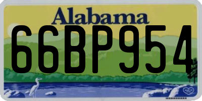 AL license plate 66BP954