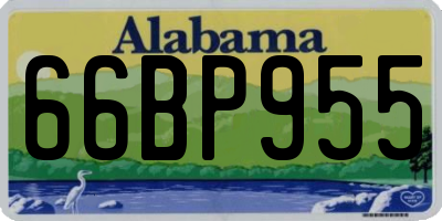 AL license plate 66BP955
