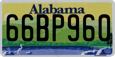 AL license plate 66BP960
