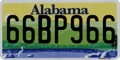 AL license plate 66BP966