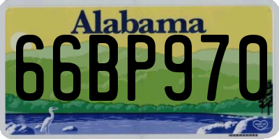 AL license plate 66BP970