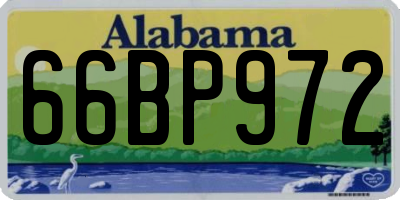 AL license plate 66BP972