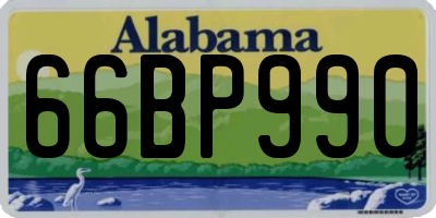 AL license plate 66BP990