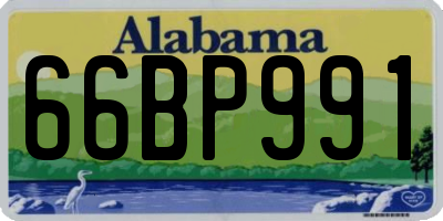 AL license plate 66BP991