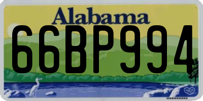 AL license plate 66BP994