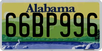 AL license plate 66BP996
