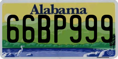 AL license plate 66BP999