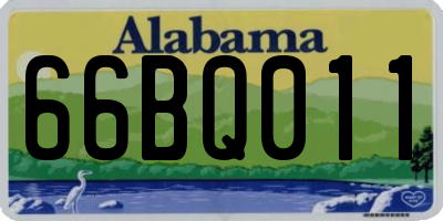 AL license plate 66BQ011
