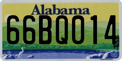 AL license plate 66BQ014