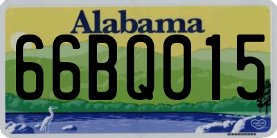 AL license plate 66BQ015