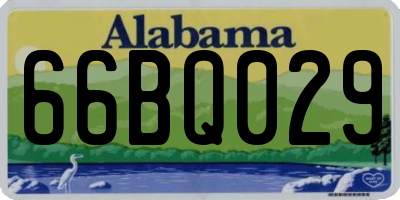 AL license plate 66BQ029