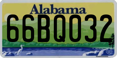 AL license plate 66BQ032
