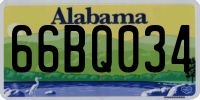 AL license plate 66BQ034