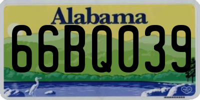 AL license plate 66BQ039