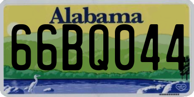AL license plate 66BQ044