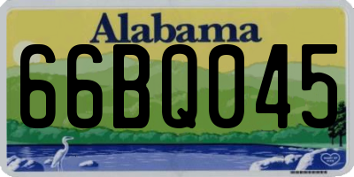 AL license plate 66BQ045