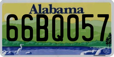 AL license plate 66BQ057