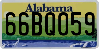 AL license plate 66BQ059