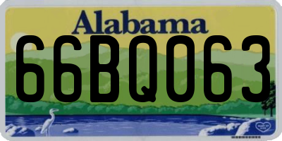 AL license plate 66BQ063