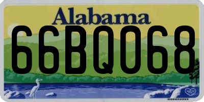 AL license plate 66BQ068