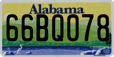 AL license plate 66BQ078