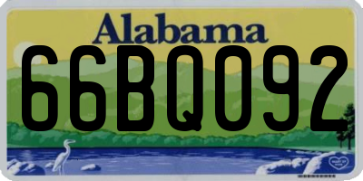 AL license plate 66BQ092