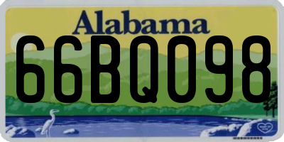AL license plate 66BQ098