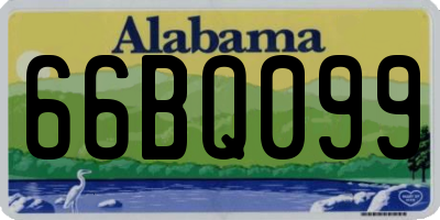AL license plate 66BQ099