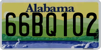 AL license plate 66BQ102