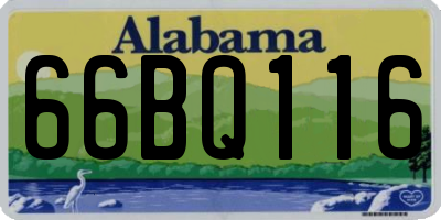 AL license plate 66BQ116