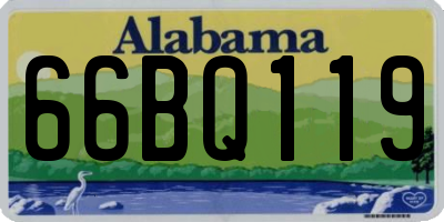 AL license plate 66BQ119