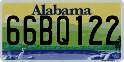 AL license plate 66BQ122