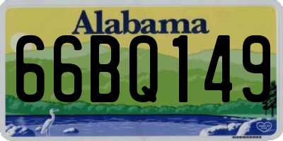 AL license plate 66BQ149