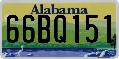 AL license plate 66BQ151