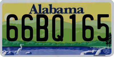 AL license plate 66BQ165