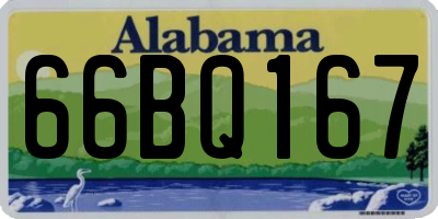 AL license plate 66BQ167