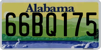 AL license plate 66BQ175