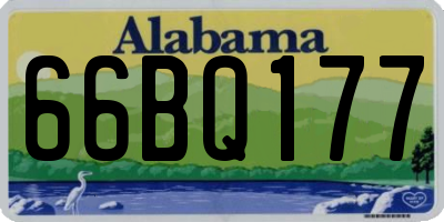 AL license plate 66BQ177