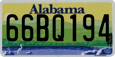 AL license plate 66BQ194
