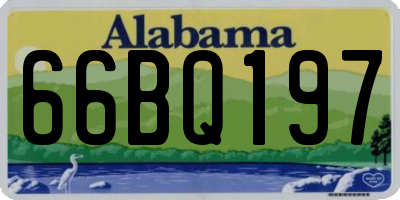 AL license plate 66BQ197