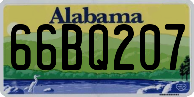AL license plate 66BQ207