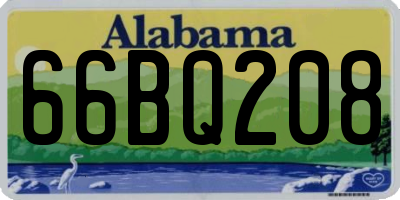 AL license plate 66BQ208