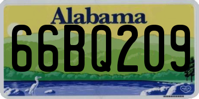 AL license plate 66BQ209