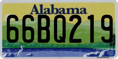 AL license plate 66BQ219